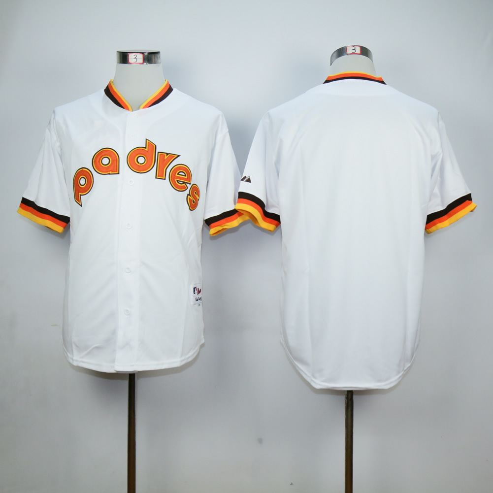 Men San Diego Padres Blank White Throwback 1984 MLB Jerseys->san diego padres->MLB Jersey